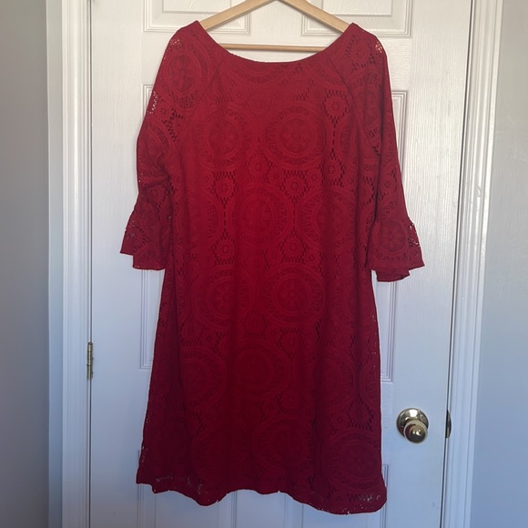 Rabbit Rabbit Rabbit red lace shift dress - Picture 10 of 10